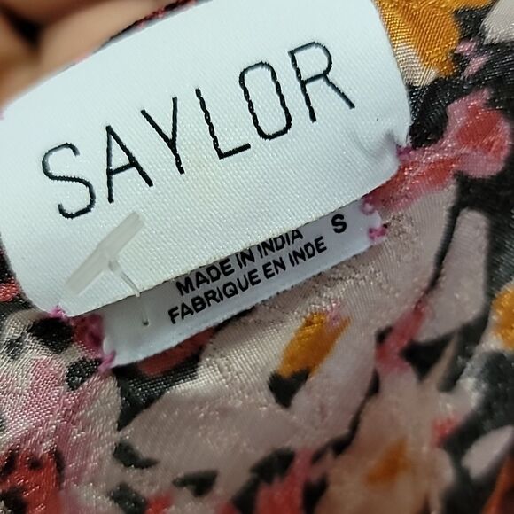 SAYLOR Delphine Abstract Print Satin Dress - Picture 10 of 12